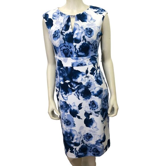 DANNY & NICOLE $74 SHEAT FLORAL PRINT DRESS SZ 8 NWT - Picture 1 of 9